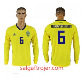 Sverige Fodboldtrøjer Augustinsson 6 Hjemmebanesæt VM 2018 Langærmet